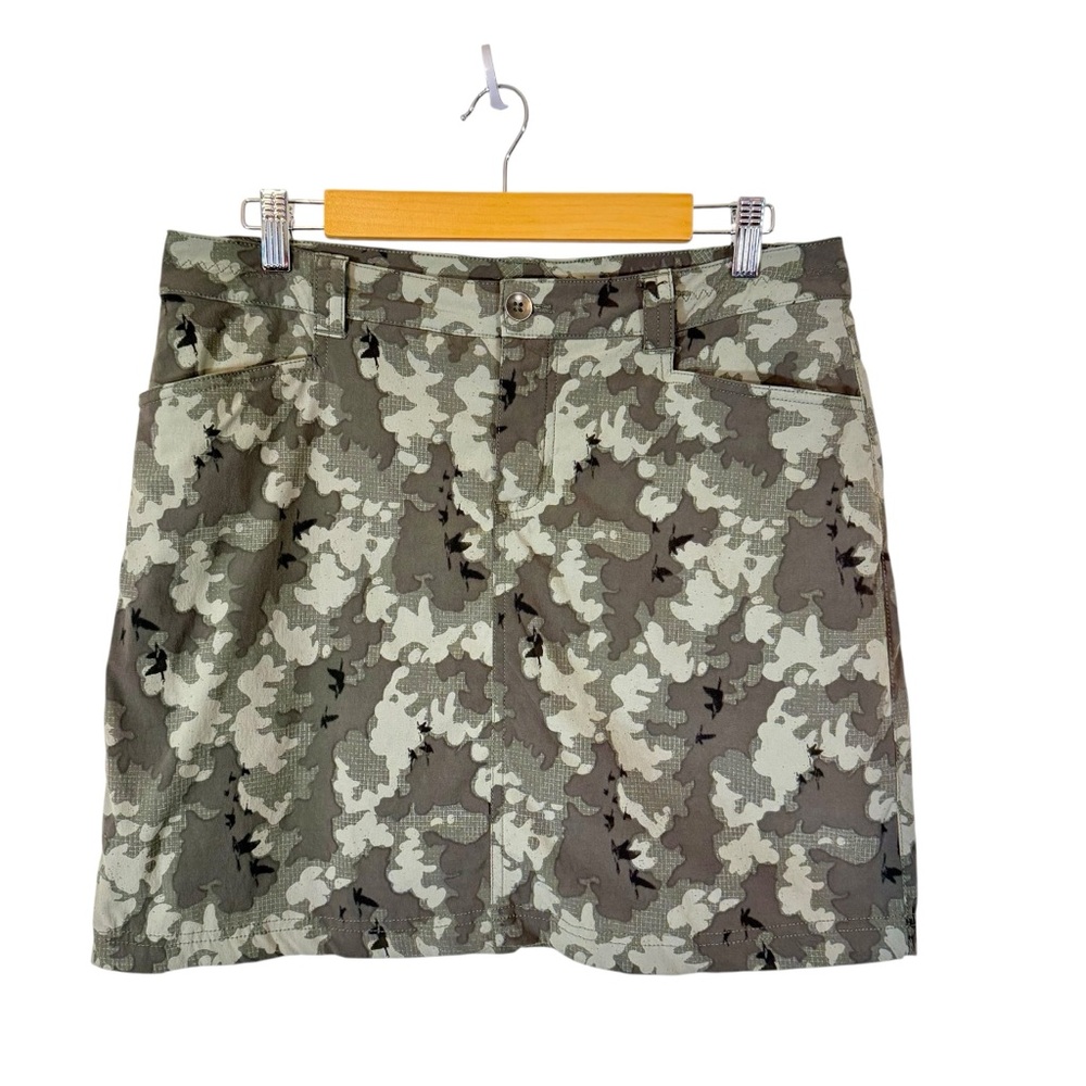 Eddie Bauer Adventurer 2.0 Green Camo‎ Skort Hiking Casual Anytime Womens Sz 8